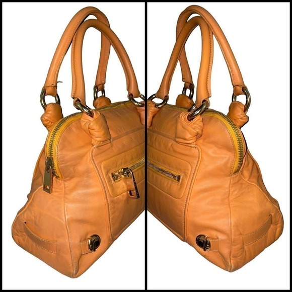 NOTFOR SALE!!!MARC JACOBS 2008 RESORT COLLECTION LEATHER SATCHEL TOTE BAG MANGO - Picture 5 of 16